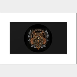 Brown Owl  Emblem Posters and Art